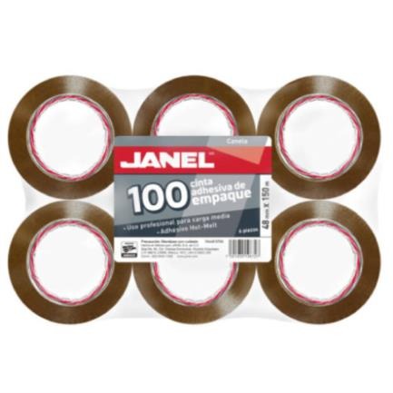Janel Cinta Canela Linea 100 48X150 Color Café Empaque Con 6 Pzs