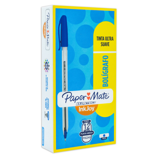 BOLIGRAFO PAPERMATE KILOMETRICO AZUL 1.0MM C/12