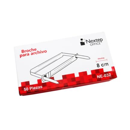 Broche Nextep Archivo No.8 cm Con 50 Piezas