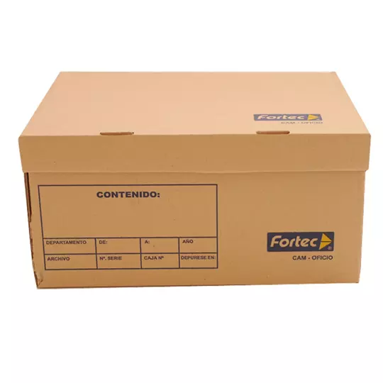 Caja De Archivo De Cartón Fortec Oficio Con Tapa Incluida [FTC-CJA-FCAMOFI]