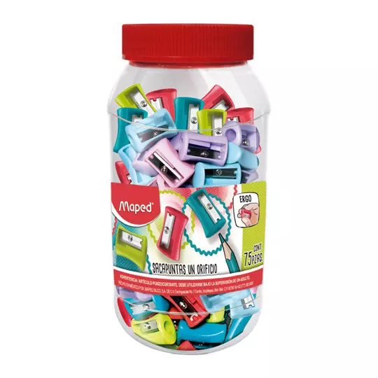 Sacapuntas Vivo Maped 1 Orificio 75 Piezas Colores Surtidos [MPD-SAC-063082]