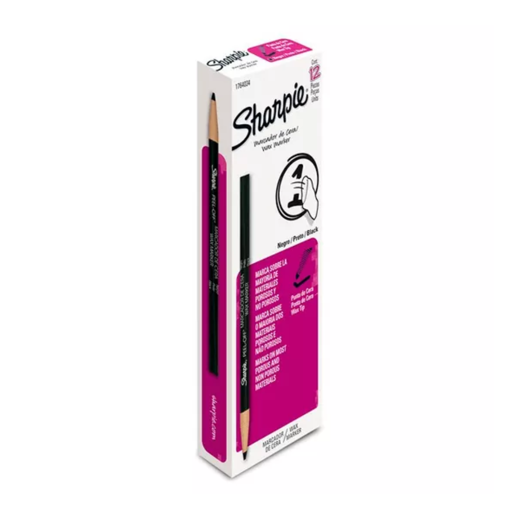 Sharpie Marcador De Cera Redondo Negro Caja/12 Pzas [BER-MAR-11944C]                 