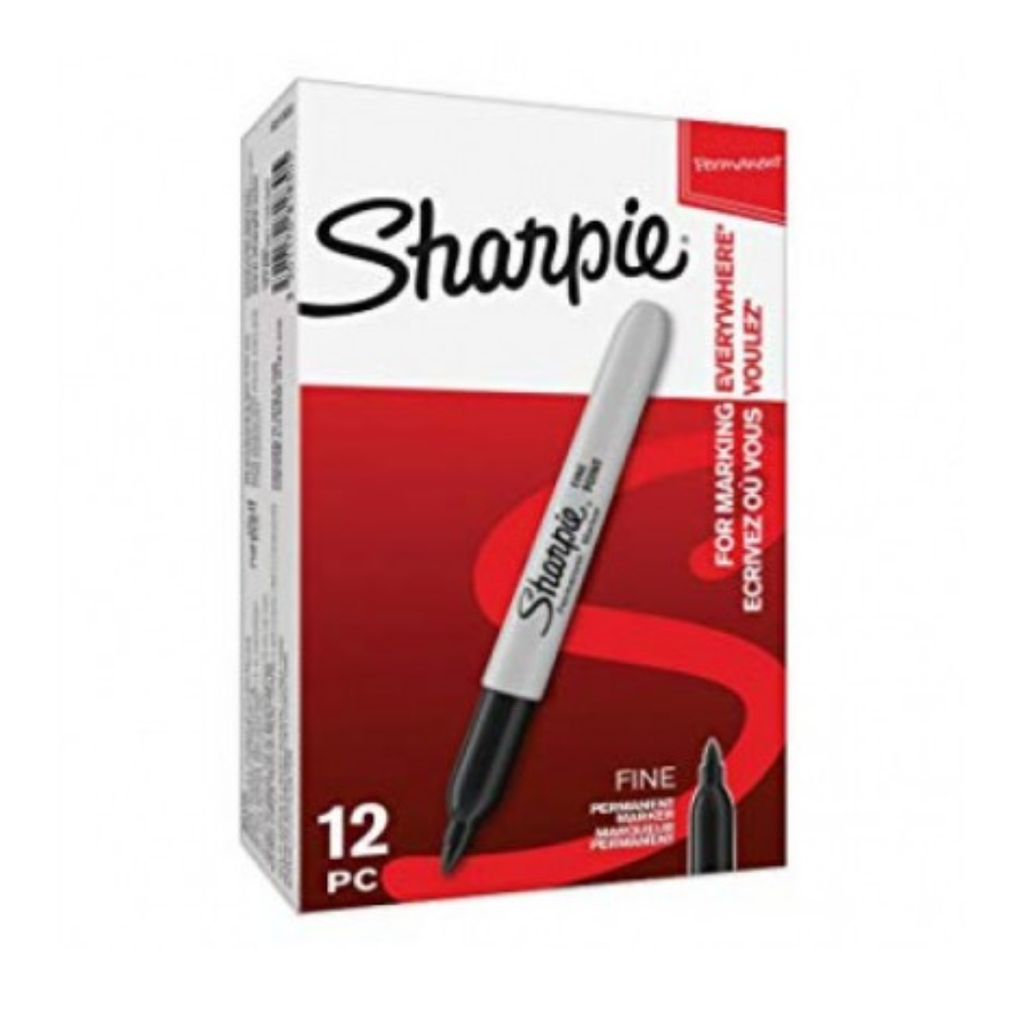Sharpie Marcador Permanente Punto Fino Negro Caja 12 Pzas [BER-MAR-S12MAS2]                 
