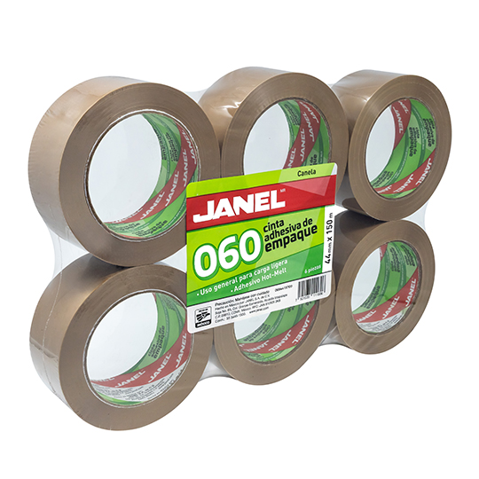 Cinta empaque línea 060 canela JANEL 44x150 con 6 piezas