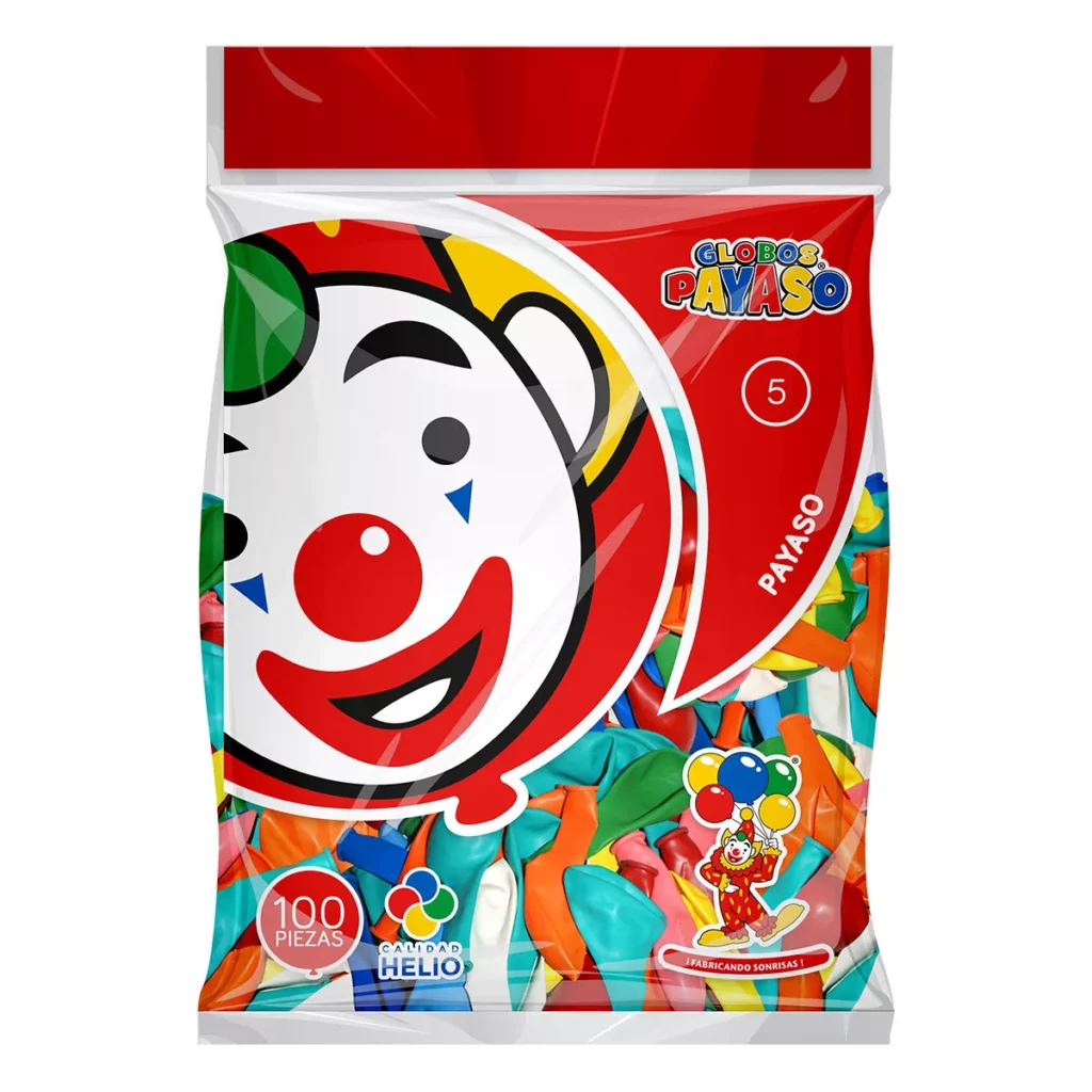 GLOBO PAYASO C/100 NO. 5