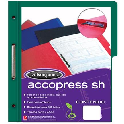 CARPETA ACCO PRESS SH M/C CARTA VERDE OBSCURO 1 PZ