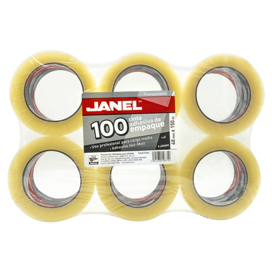 Cinta Empaque Línea 100 Transparente Jan