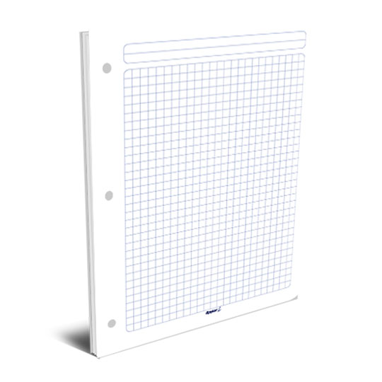 Hojas de repuesto para carpeta Rayter, tipo carta, 7mm, de cuadro, 100 hojas