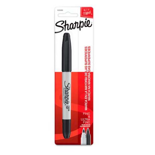 Marcador Sharpie Doble Punta Negro 1 Pieza