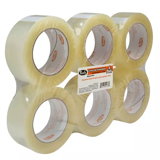 Cinta Transparente 174 de empaque TUK 48mm x 150m 6 piezas