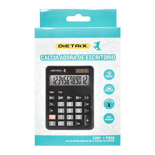 Calculadora de escritorio DIETRIX 12 DIGITOS CAJA