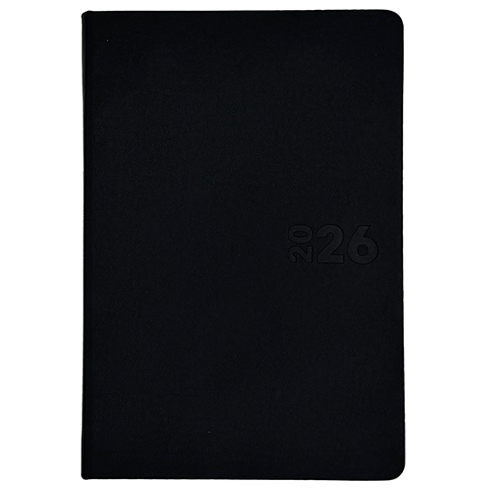 Agenda diaria Kyma Boston negro 1 pieza.