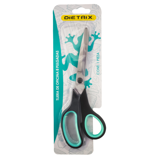 Tijera Dietrix de 8 pulgadas mango de plástico blíster con 1 pieza