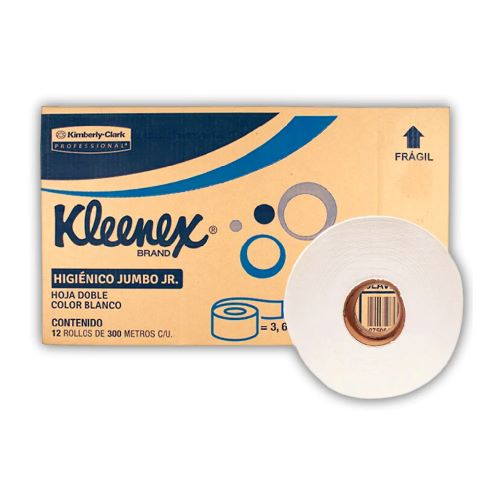 Papel higiénico Kleenex Jumbo Jr. de 300 metros 12 rollos KC