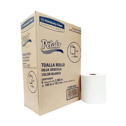 Toalla en rollo Pétalo para manos (92221) 6 rollos KC