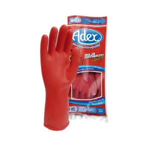 Guantes Adex rojo grabado