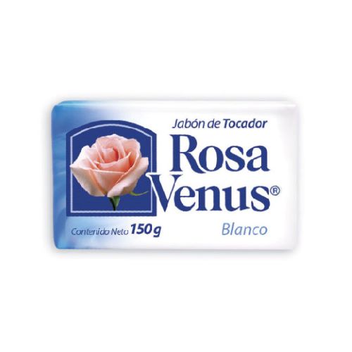 Jabón de tocador Rosa Venus blanco de 150 gr con 40 piezas