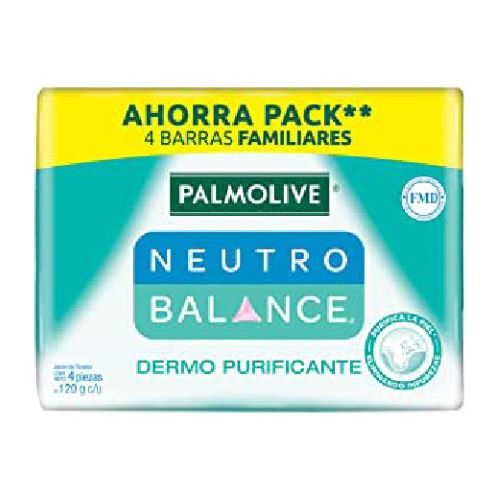 Jabón de tocador Palmolive neutro balance 4 piezas de 120 gr