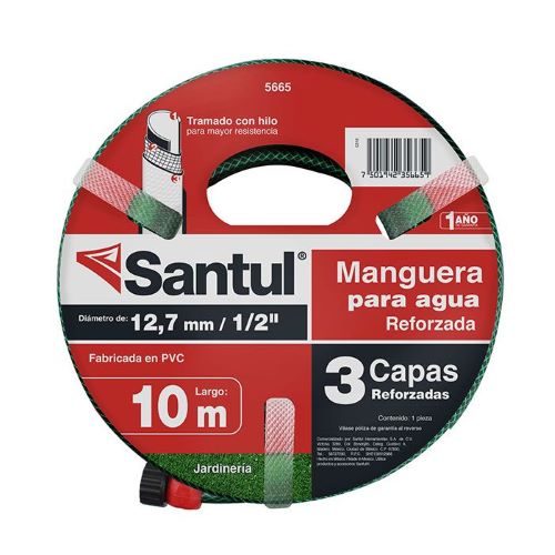 Manguera reforzada con conexión de 10 m de Santul (5665)