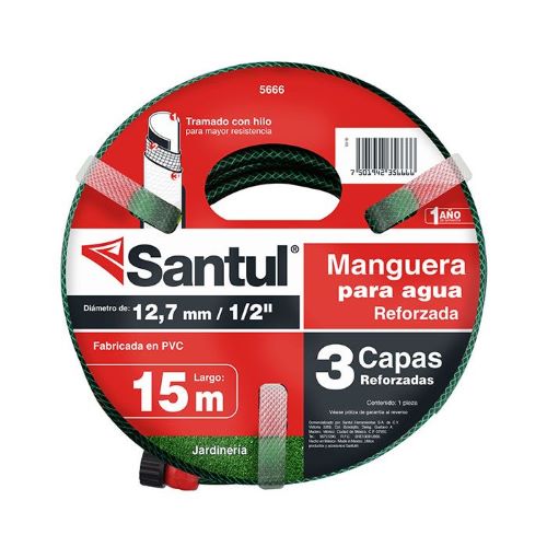 Manguera reforzada con conexión de 15 m de Santul (5666)