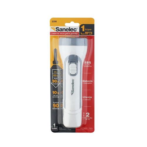 Linterna recargable portátil Santul con 1 super led (2090)