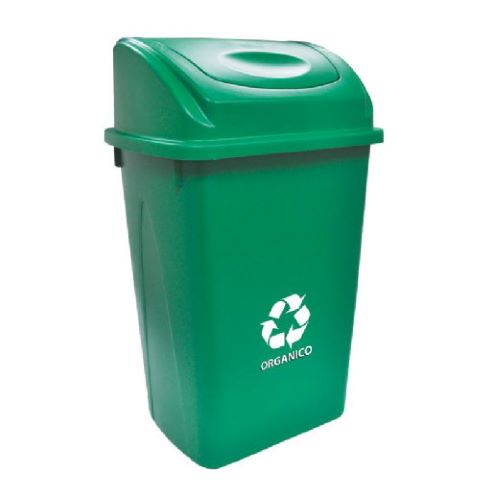 Bote para basura con balancín frontal de 65 lt con impresión Sablón