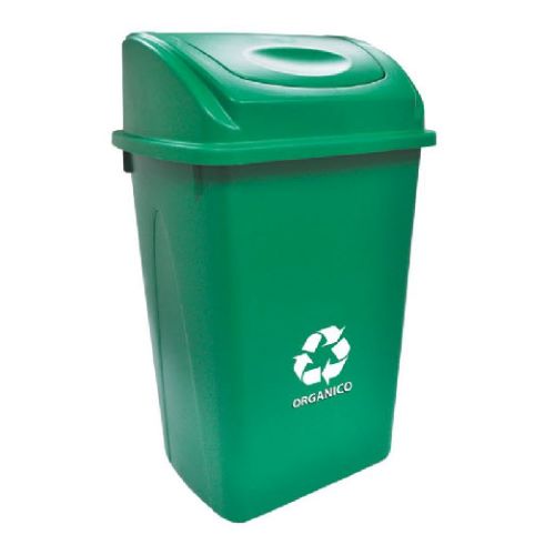 Bote para basura con balancín frontal de 80 lt con impresión Sablón