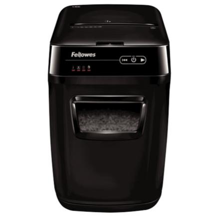 Trituradora Fellowes AutoMax 200C Corte Cruzado 200 Hojas 8.5 Galones Color Negro