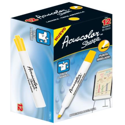 Marcador Berol base agua acuacolor amarillo limon C/12