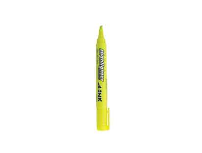 Resaltador A-Ink fluorecente amarillo C/12