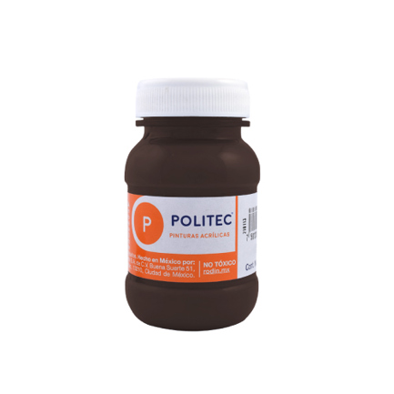 Pintura Acrilica Politec Sombra Cafe 100ml No 304 Caja c/6 piezas