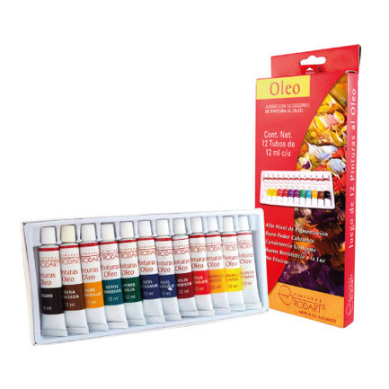 Oleo Rodart 12 ml juego C/12 colores