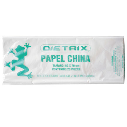 Papel de china Dietrix 50 X 70 cms blanco paquete con 25 hojas