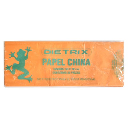 Papel de china Dietrix 50 X 70 cms naranja paquete con 25 hojas