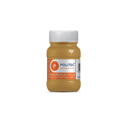 Pintura Acrilica Metalica Politec Oro 100ml No 700 Caja c/6 piezas