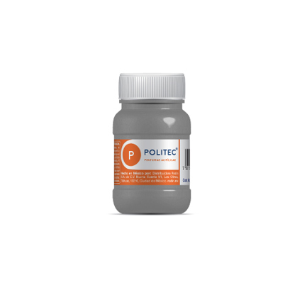 Pintura Acrilica Metalica Politec Plata 100ml No 701 Caja c/6 piezas