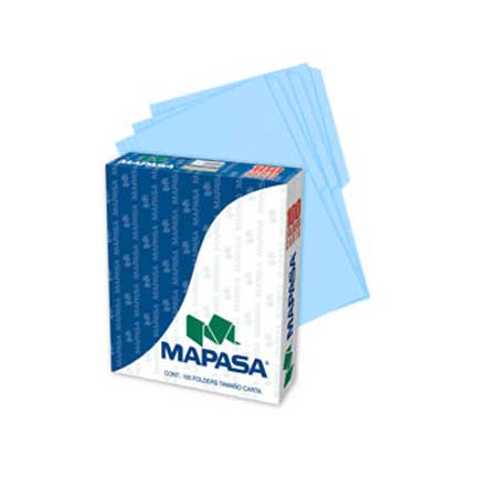 Folders Mapasa Azul Carta C/100