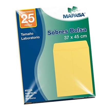 Sobre Bolsa Mapasa Golden Kraft Ante Laboratorio 37cm x 45cm 80 kg Empaque 10-25/250