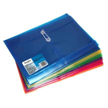 Sobre Barrilito Plástico con Hilo Oficio Horizontal Colores Surtidos Paq C/12 PZAS
