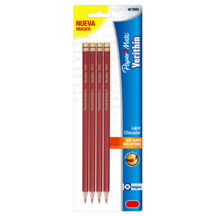 Lapiz Checador Berol Verithin Rojo Carmin C/4 PZAS