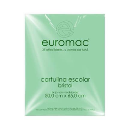 Cartulina Euromac bristol verde 50X65 PQT/100H