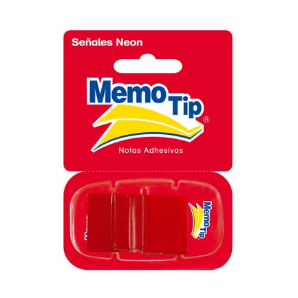 Banderitas Janel senales memo tip rojo c/desp pet 23X45MM