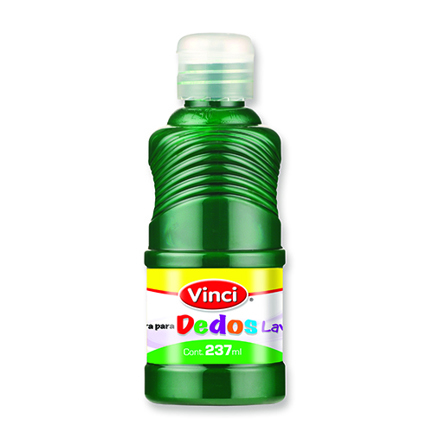 Pintura para dedos lavable vinci 237 ml verde