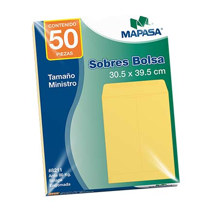Sobre bolsa Mapasa ministro 80KG 10 sobres C/50