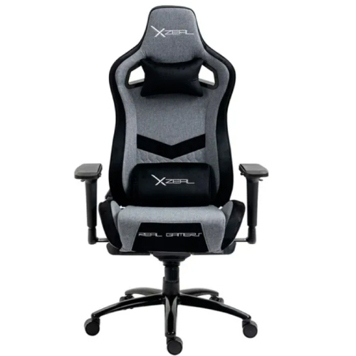 Silla Gamer Xzeal XZ50 Tela Foam  Mecanismo Rana Reclinable 180° Base de Metal Piston clase 4 150Kg Brazos 4D Gris