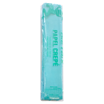 Papel Crepe Dietrix 50X200Cms Azul Claro Paquete Con 10 Hojas