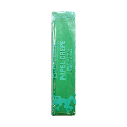 Papel crepe Dietrix 50 X 200 cms verde bandera paquete con 10 hojas