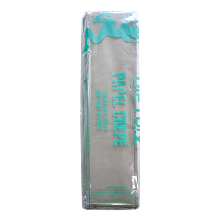 Papel crepe Dietrix 50 X 200 cms gris paquete con 10 hojas