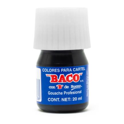 Pintura Baco para Cartel 73 20ml Color Negro Bujía C/10 Pzas
