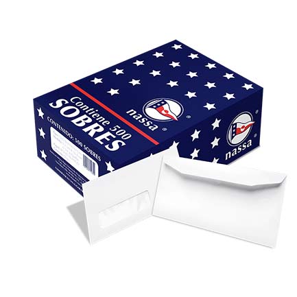 SOBRE CORRESP NASSA CTA C/VENT S/FONDO 60 KG 9.2X16.4 PQ500